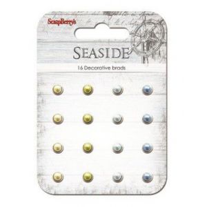 Ćwieki dekoracyjne ScrapBerry's 16szt Seaside Shades of Blue and Yellow